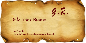 Görbe Ruben névjegykártya